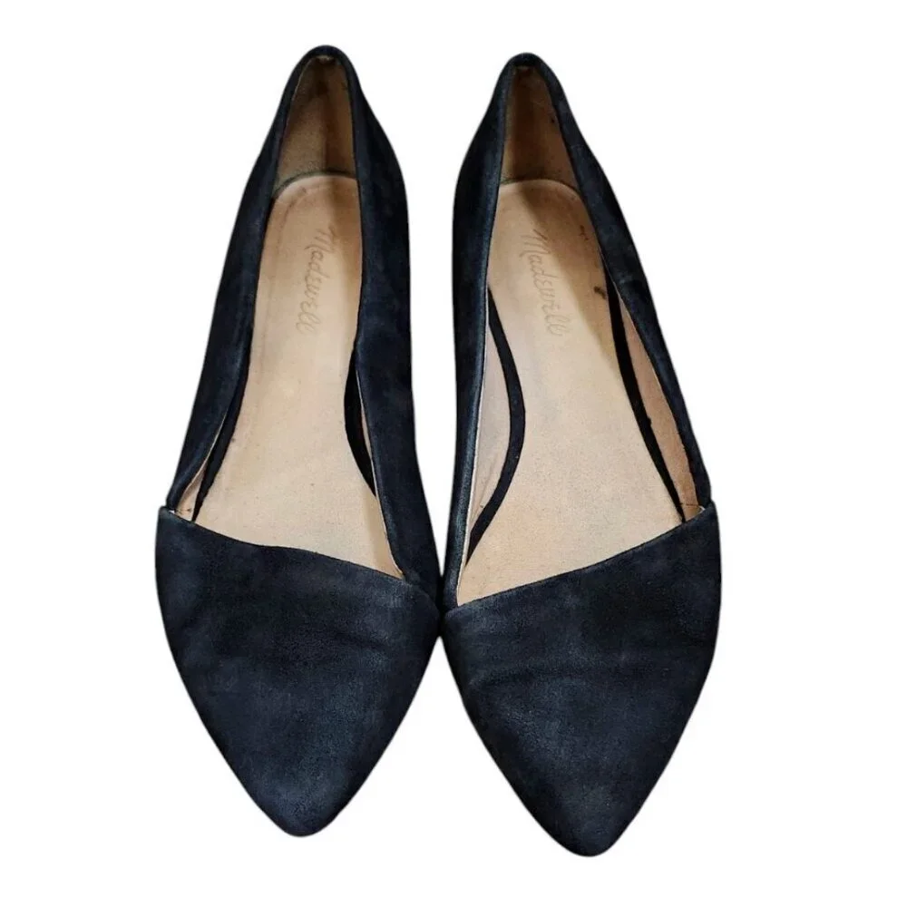 Madewell Womens Lizbeth Leather/Suede Pointed Toe Loafer Flats Shoes Size 9.5